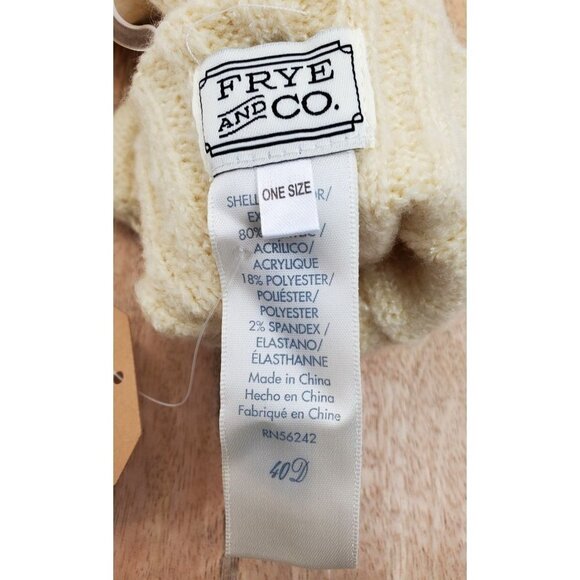 Frye and Co. Pop Top Cable Mittens Butter Cream - Picture 7 of 8